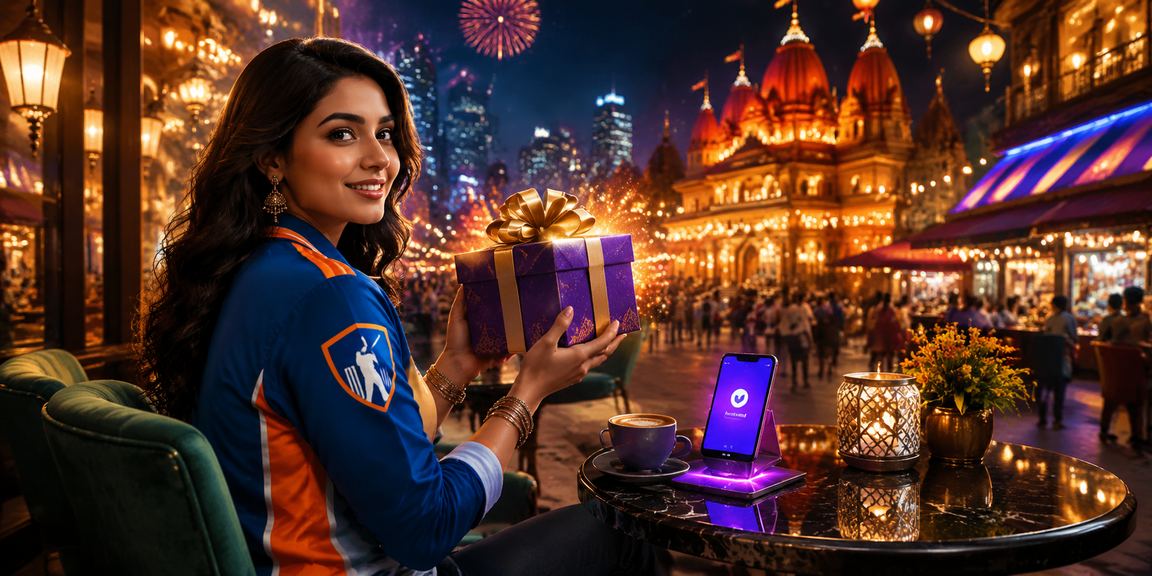 Night market with cricket betting ambiance in India